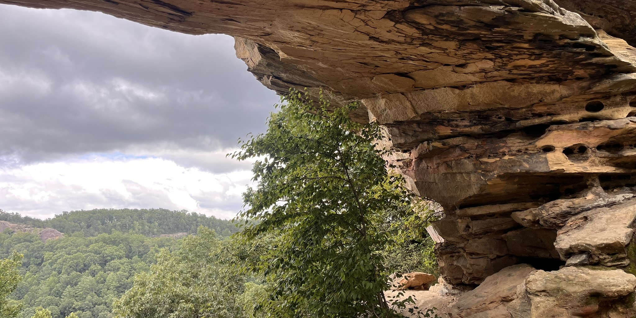 Looking through Double Arch at Red River Gorge